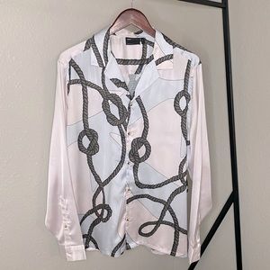 ASOS Revere Satin Shirt, Pastel.